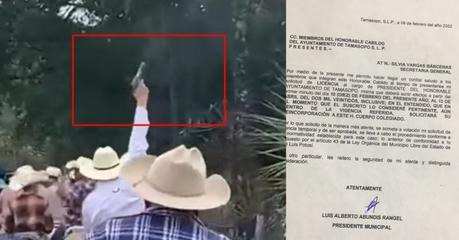 Alcalde de Tamasopo pide licencia para enfrentar proceso penal por disparo de arma de fuego