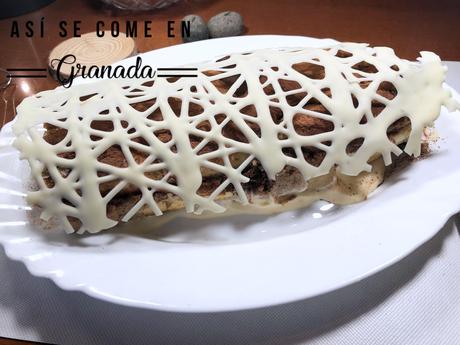 Tronco de tiramisú sin gluten y sin horno