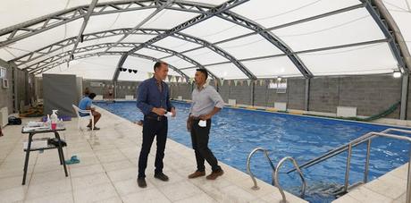 Gutiérrez recorrió obras en Piedra del Águila