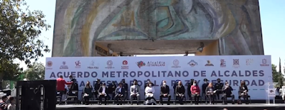 ALCALDÍAS DE LA CDMX Y MUNICIPIOS DEL EDOMÉX, FIRMAN EL ACUERDO METROPOLITANO POR LA PAZ