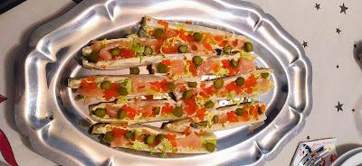 Espárragos blancos rellenos