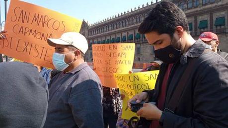 Habitantes de San Marcos Mexquitic acuden a CDMX para denunciar despojo de tierras