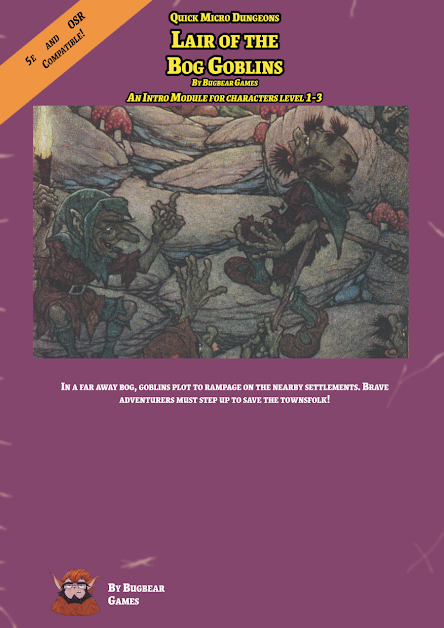 Quick Micro Dungeons 1: Lair of the Bog Goblins, de Bugbear Games