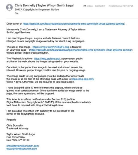 Alerta de fraude digital: Falsa infracción a los Derechos de Autor para conseguir enlaces