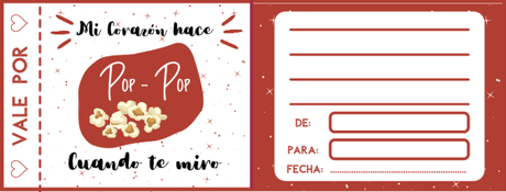 Vales de regalo para San Valentín Vales de regalo para San Valentín