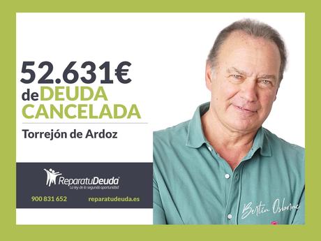 Repara tu Deuda Abogados cancela 52.631€ en Torrejón de Ardoz (Madrid) con la Ley de Segunda Oportunidad