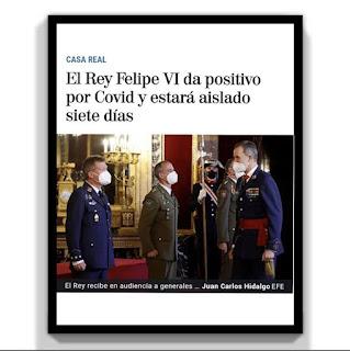 También Felipe VI dio positivo en el Covid. También Felipe VI dio positivo en el Covid.