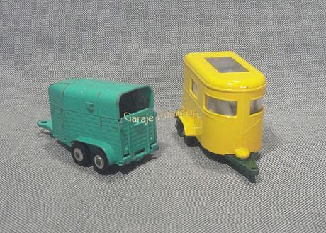 Remolques para caballos de las marcas Matchbox y Husky