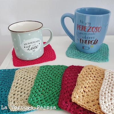 SET 6 POSAVASOS CUADRADOS GRANNY SQUARE SET 6 POSAVASOS CUADRADOS GRANNY SQUARE