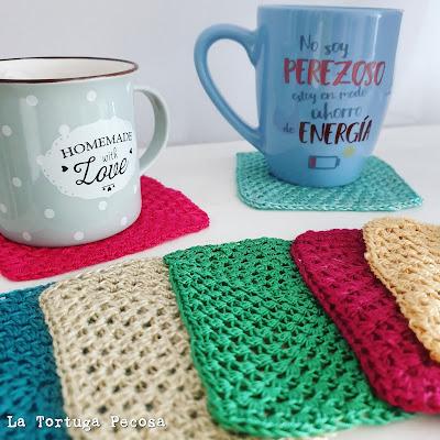 SET 6 POSAVASOS CUADRADOS GRANNY SQUARE SET 6 POSAVASOS CUADRADOS GRANNY SQUARE