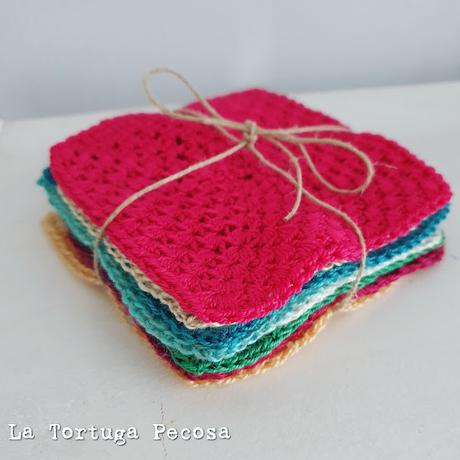 SET 6 POSAVASOS CUADRADOS GRANNY SQUARE SET 6 POSAVASOS CUADRADOS GRANNY SQUARE