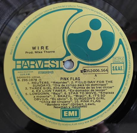 Wire -Pink flag Lp 1978