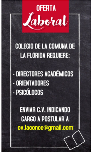 OPORTUNIDADES DE EMPLEOS PARA ORIENTADORAS Y ORIENTADORES EN CHILE. SEMANA 07 AL 13-02-2022.