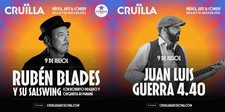 Cruïlla 2022: cartel con Juan Luis Guerra y Rubén Blades