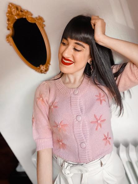 Cardigan bordado flores | RIHOAS