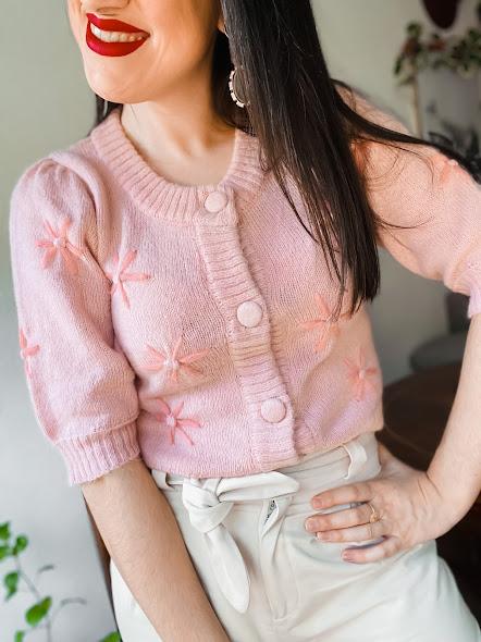 Cardigan bordado flores | RIHOAS