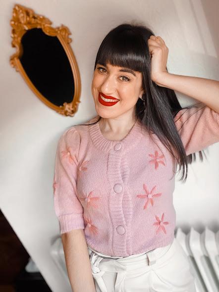 Cardigan bordado flores | RIHOAS