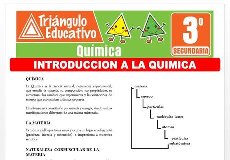 Introducción a la Química para Tercero de Secundaria