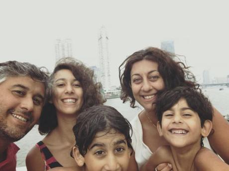 Luis Recabarren junto a su familia.