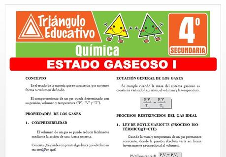 Ejercicios de Estado Gaseoso I para Cuarto Grado de Secundaria
