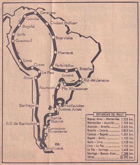 El rally “Vuelta a la América del Sud” disputado en el año 1978 El rally “Vuelta a la América del Sud” disputado en el año 1978