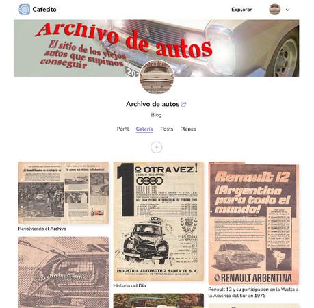 Archivo de autos, Cafecito y la comunidad de lectores Archivo de autos, Cafecito y la comunidad de lectores
