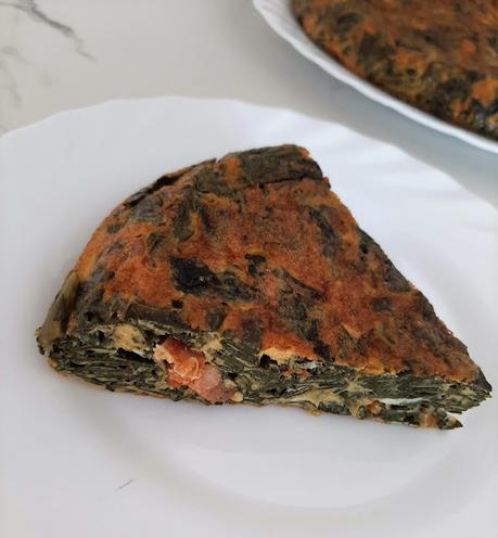 Tortilla de Grelos con chorizo