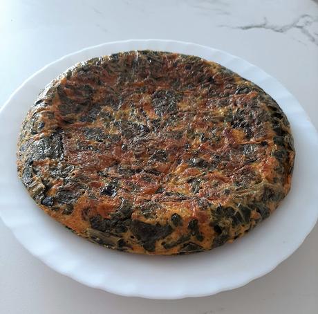 Tortilla de Grelos con chorizo