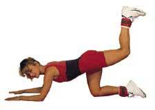 Ejercicio Celulitis levantar pierna para glúteos