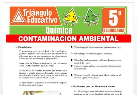 Contaminación Ambiental para Quinto de Secundaria Contaminación Ambiental para Quinto de Secundaria