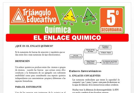 Qué es el Enlace Químico para Quinto de Secundaria Qué es el Enlace Químico para Quinto de Secundaria