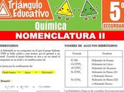Ejercicios Nomenclatura para Quinto Secundaria
