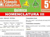 Ejercicios Nomenclatura para Quinto Secundaria