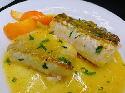 Bacalao con salsa de naranja a mi manera