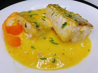 Bacalao con salsa de naranja a mi manera