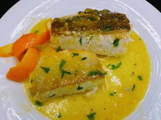Bacalao con salsa de naranja a mi manera