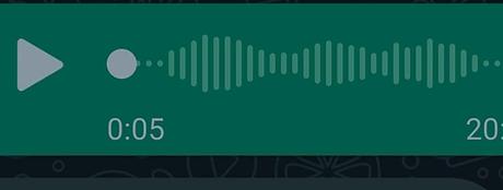 Una nota de voz que registra la onda sonora de la voz humana
