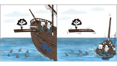 El PP se hunde como el “Titanic”, pero sin orquesta, que ya no sigue a bordo.