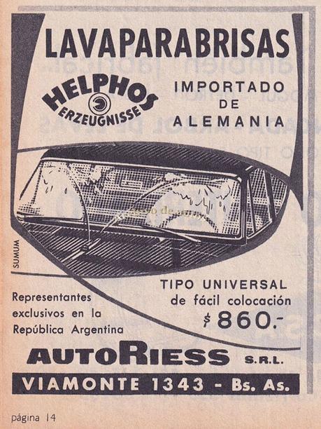 Lavaparabrisas de la marca Helphos del año 1962