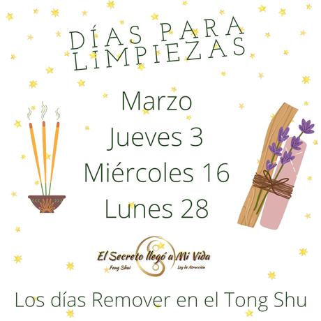 Días de Marzo para limpiezas