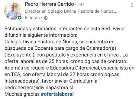 OPORTUNIDADE DE EMPLEOS PARA ORIENTADORAS Y ORIENTADORES EN CHILE. SEMANA DEL 21 AL 27-02-2022.