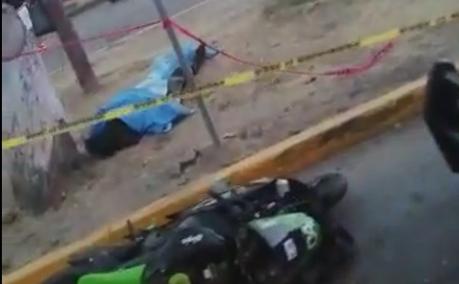 (Video) Ejecutan a motociclista en avenida Fray Diego de la Magdalena