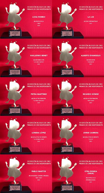 Palmarés Premios de Cine español Independiente Blogos de Oro 2022