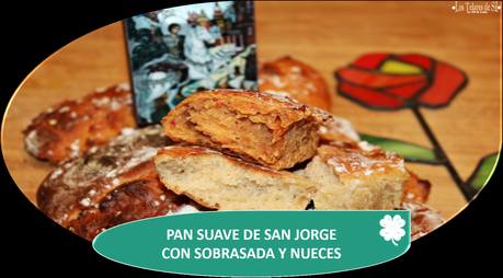 PAN SUAVE DE 'SANT JORDI' CON QUESO, SOBRASADA, NUECES Y MIEL