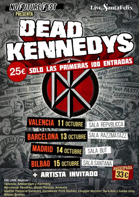 Dead Kennedys: conciertos en España en octubre