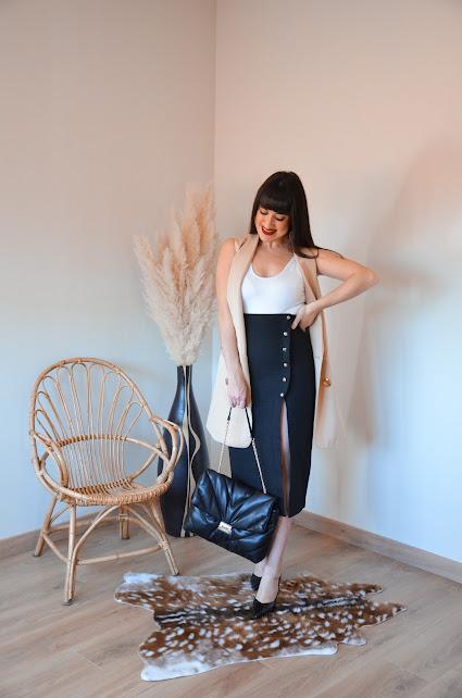 Falda con botones dorados | RIHOAS