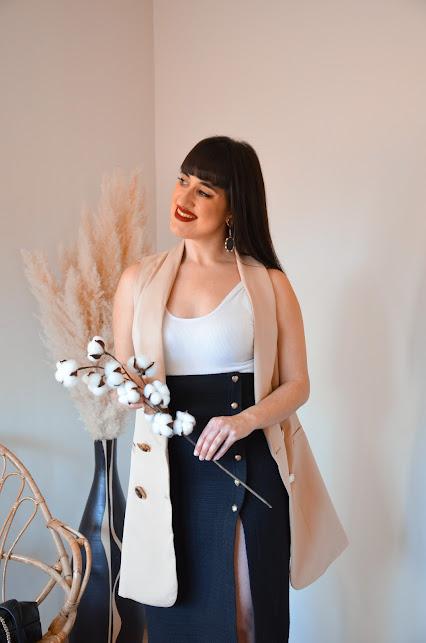 Falda con botones dorados | RIHOAS