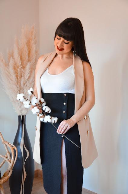 Falda con botones dorados | RIHOAS