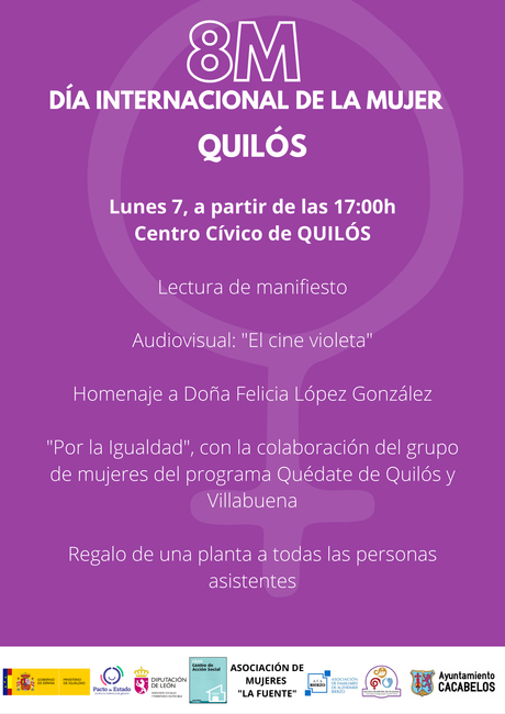 Cacabelos presenta una nutrida agenda con motivo del Día internacional de la Mujer 2