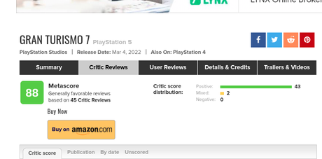 Gran Turismo 7 es todo un éxito de crítica
